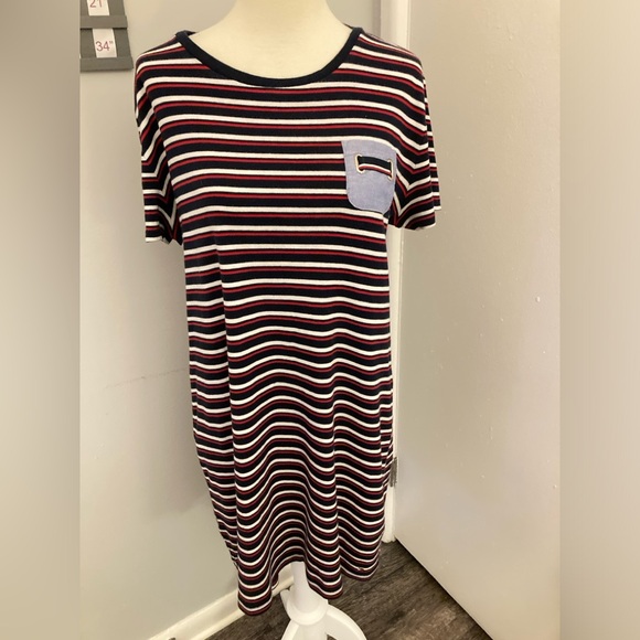 Tommy Hilfiger Red, White & Blue T-Shirt Dress 🇺🇸 - Picture 3 of 9